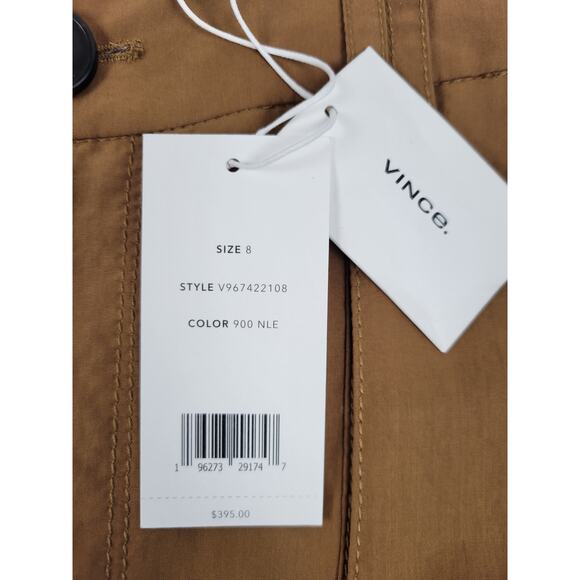NWT Vince V967422108 Brown Nile Mid Rise Fluid‎ Cargo Wide Leg Pants Womens 8 - Picture 5 of 9